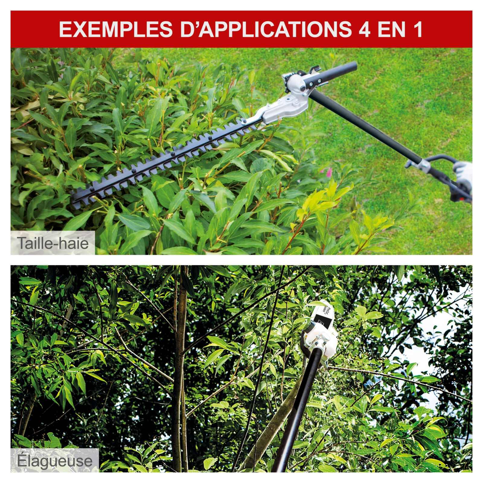 Scheppach TKG Series MFH5200-4P débroussailleuse 4 en 1 thermique 51,7 cm³