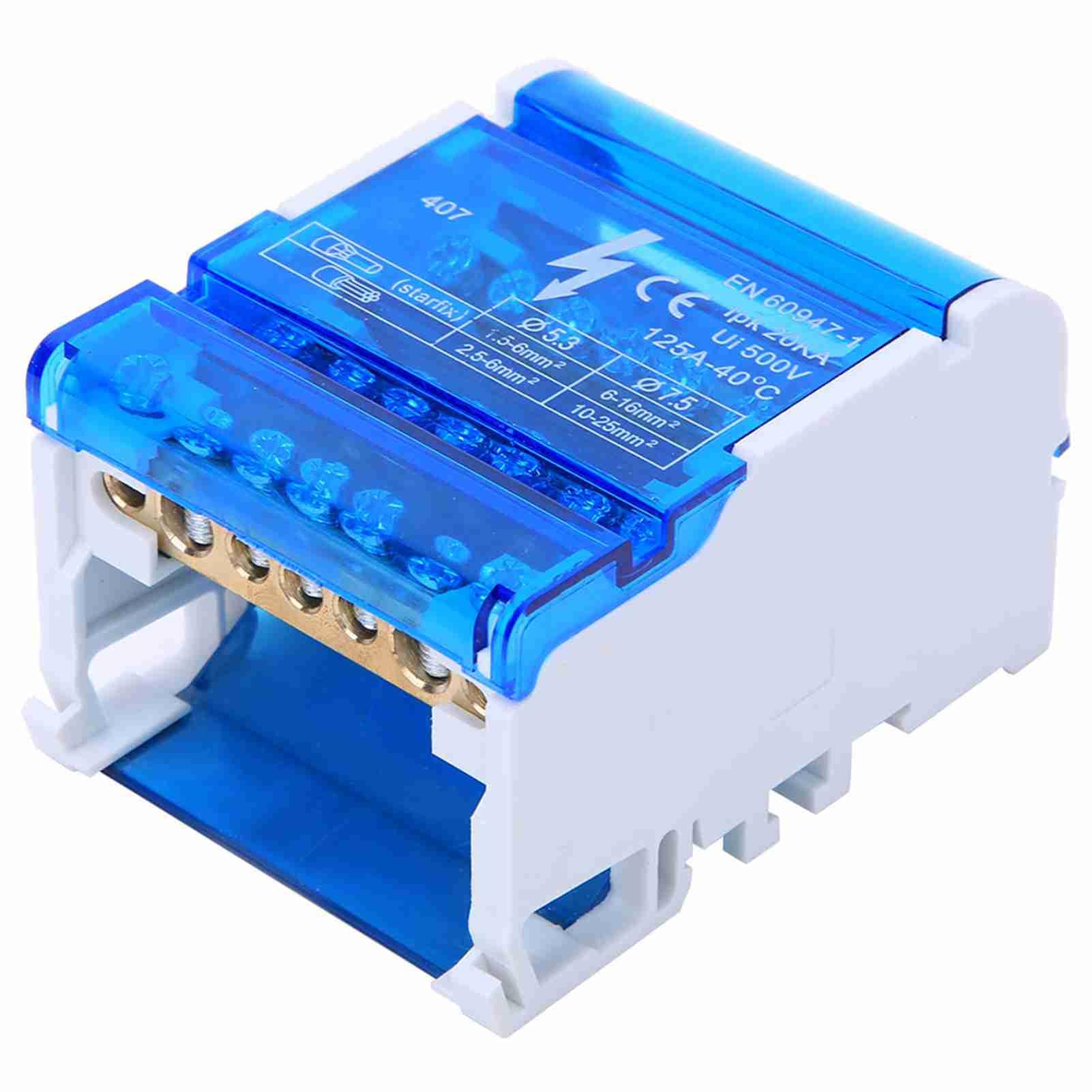 Omabeta Electrical Components & Wiring boîte de jonction 407 à 4 niveaux sur rail DIN 67 × 90 × 50 mm