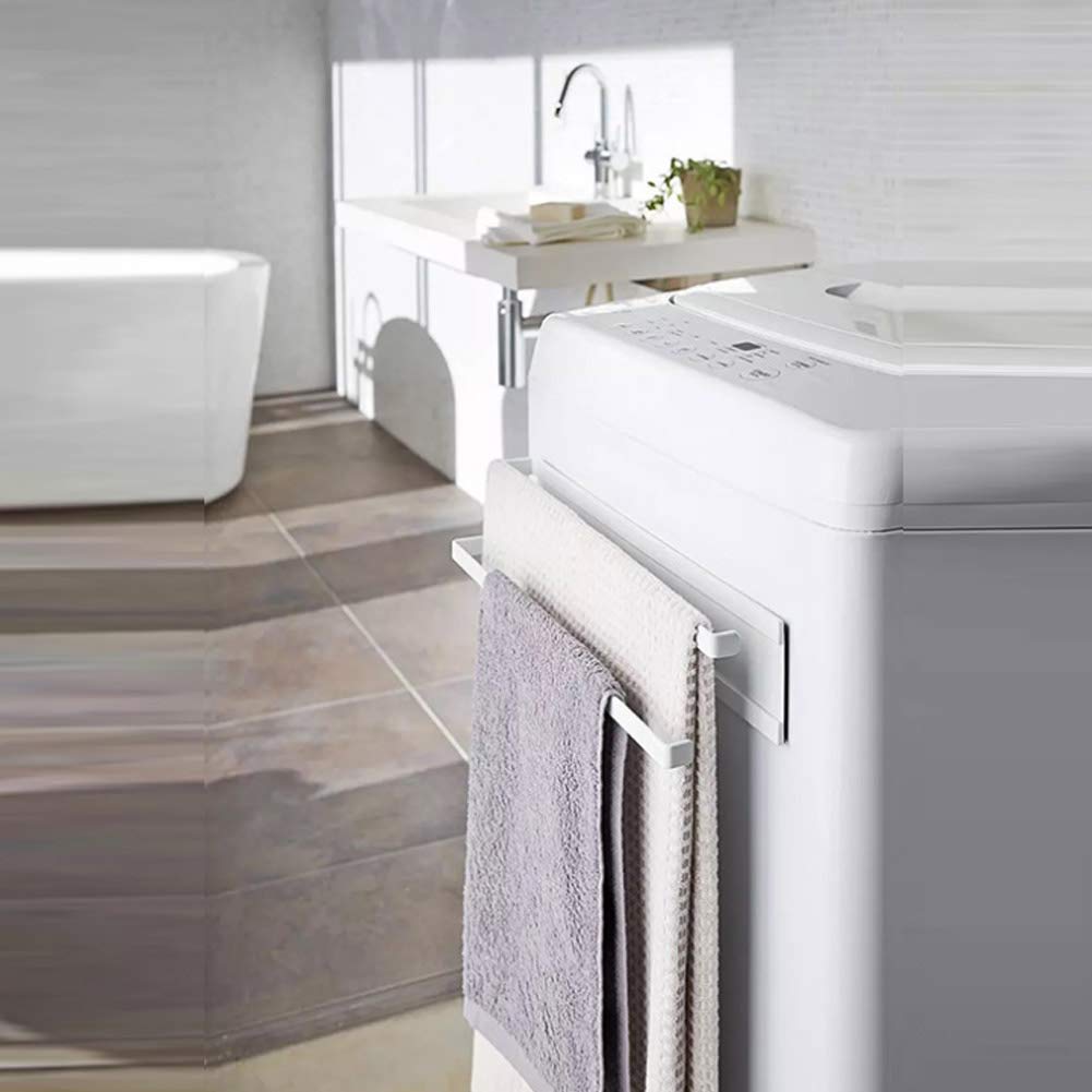 Omabeta Home Décor & Bathroom Décor porte-serviettes magnétique double blanc 40 cm