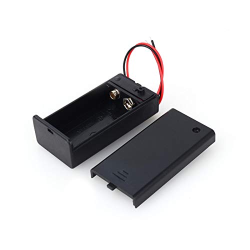 Omabeta Electrical Components & Wiring boîtier pour pile 9 V avec interrupteur, 2 pièces