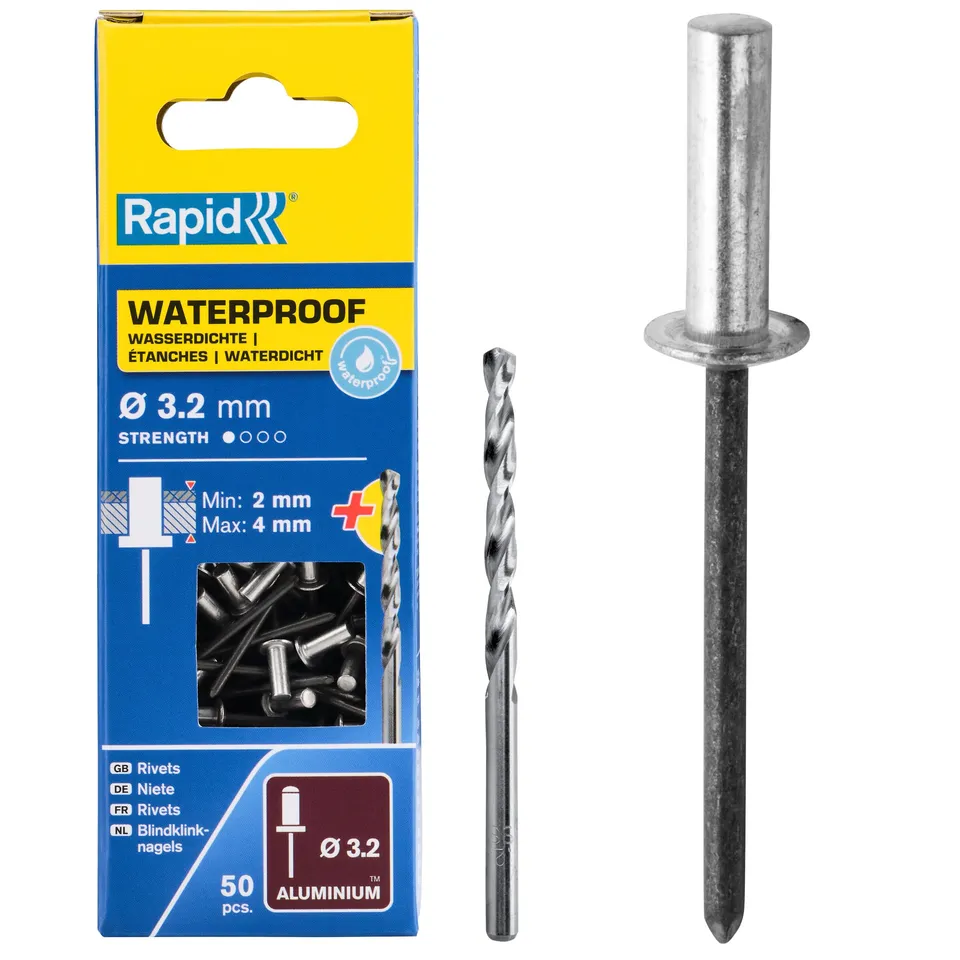 Rapid’os 16 Rivetage rivets étanches Ø3,2 x 8 mm, 50 pièces alu