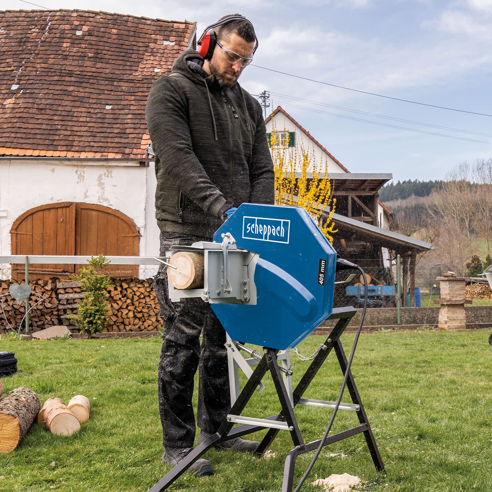 Scheppach HS Series HS410 Scie à bûches 2200W 230V acier