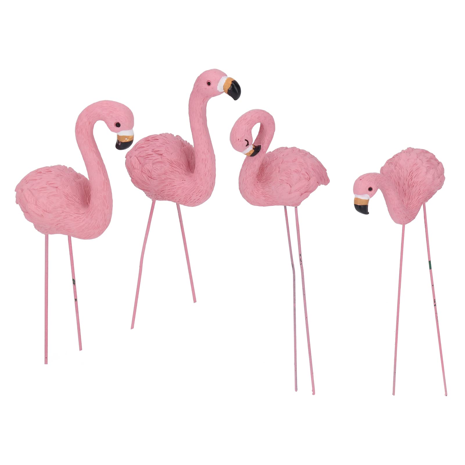 Omabeta Home Décor & Bathroom Décor flamants roses décorations de jardin lot de 4 résine