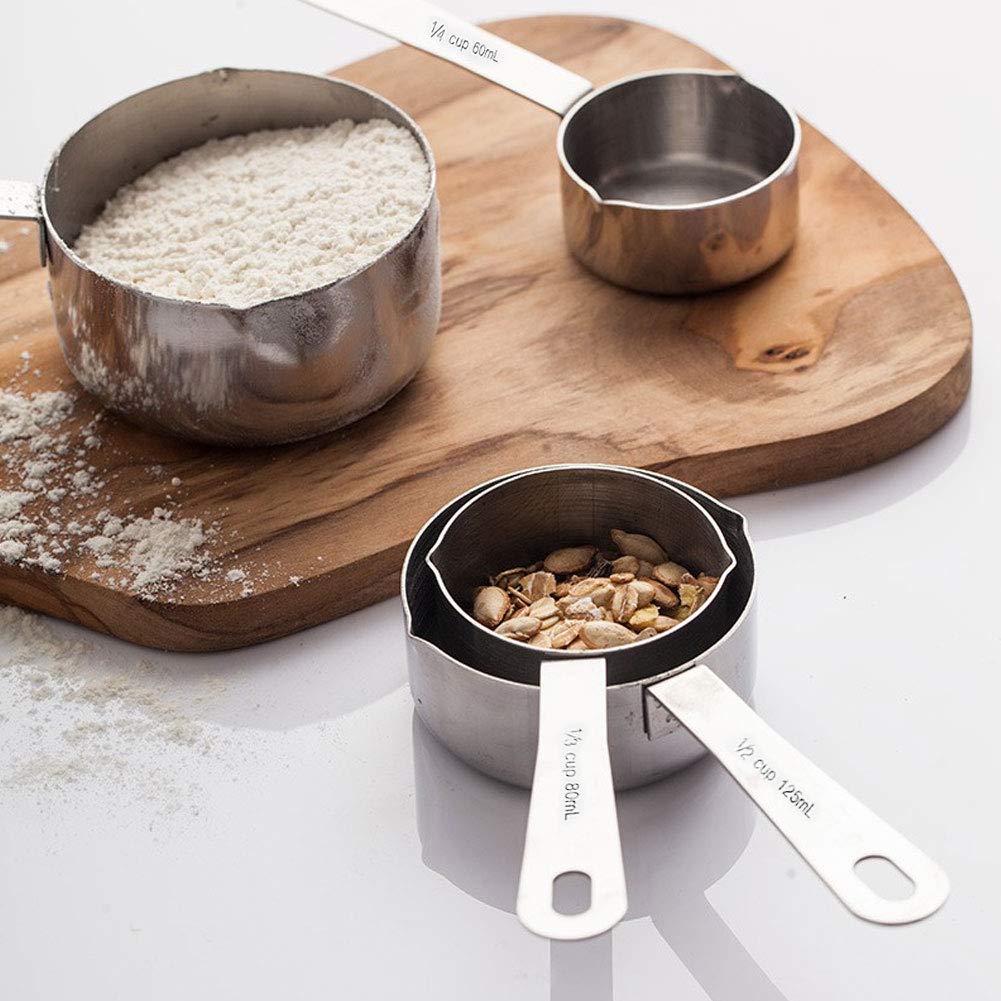 Omabeta Kitchen Utensils & Cooking Tools Tasses à mesurer 4 pièces inox