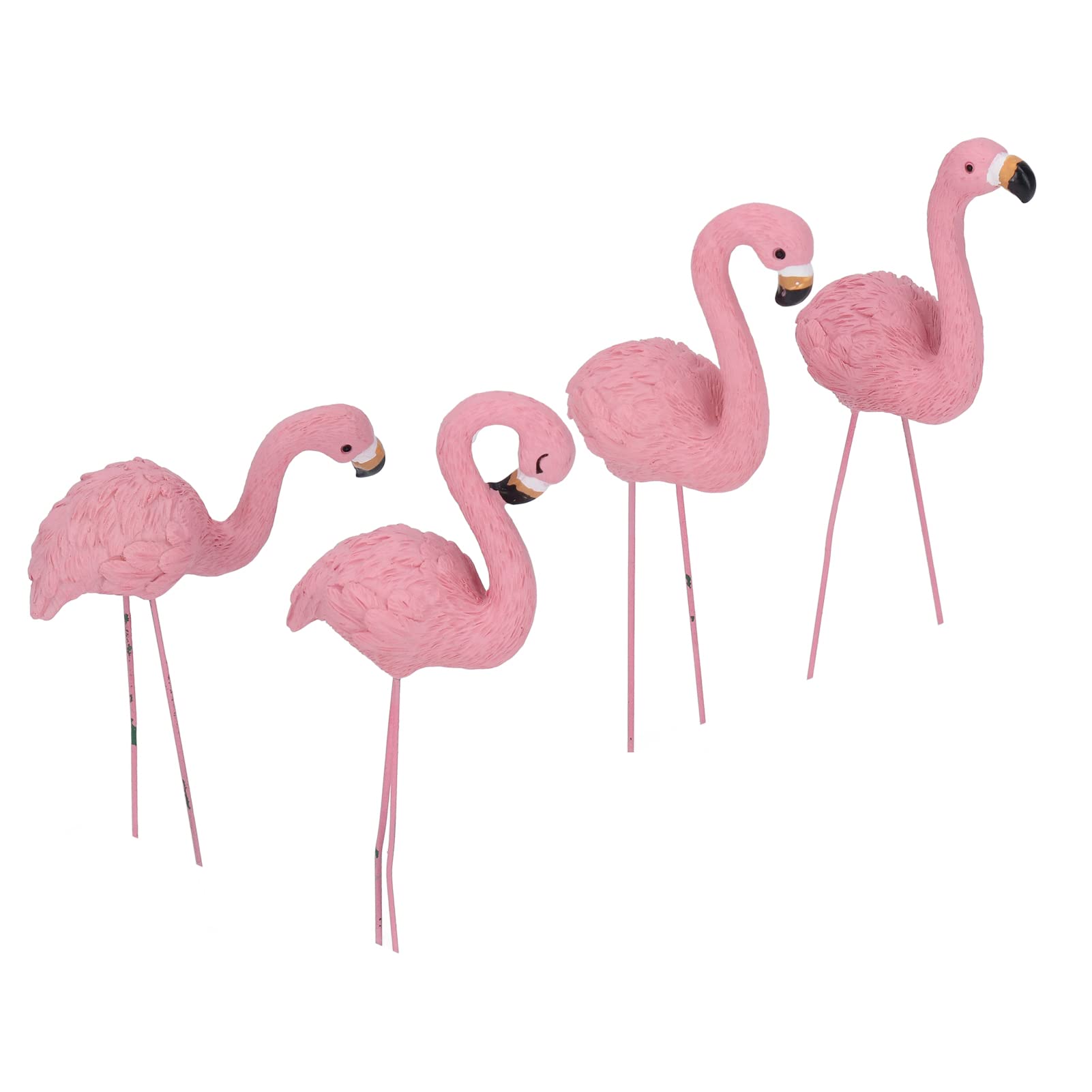 Omabeta Home Décor & Bathroom Décor flamants roses décorations de jardin lot de 4 résine