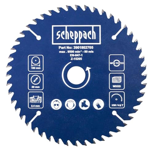 Scheppach PLANA Series lame de scie PL55 160 mm 48 dents