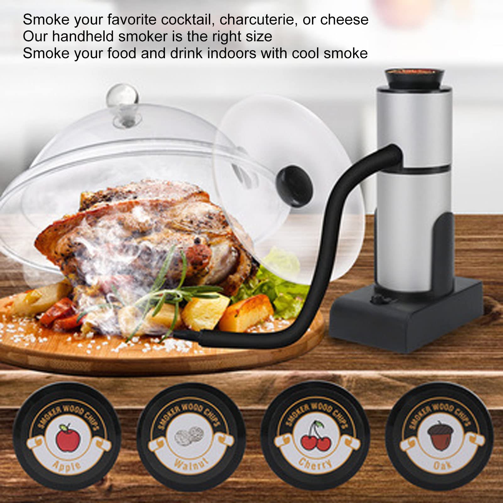 Omabeta Kitchen Appliances fumoir portable pour viande avec bac à copeaux