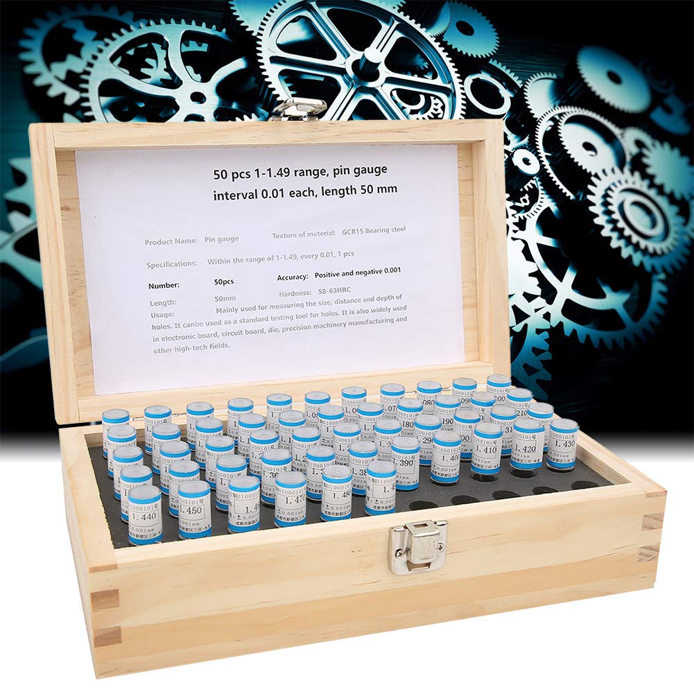 Omabeta Tools & Workshop Equipment jeu de jauges de broche 1–1,49 mm, 50 pièces