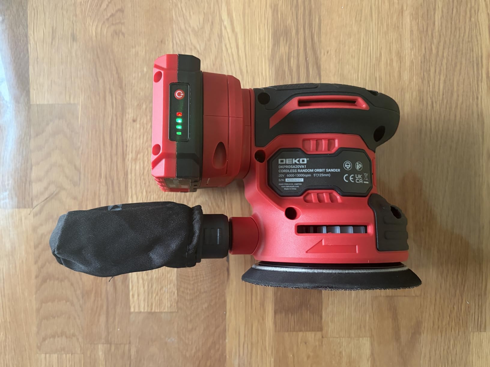 DEKOPRO POWER TOOLS ponceuse excentrique 20 V 125 mm bleue