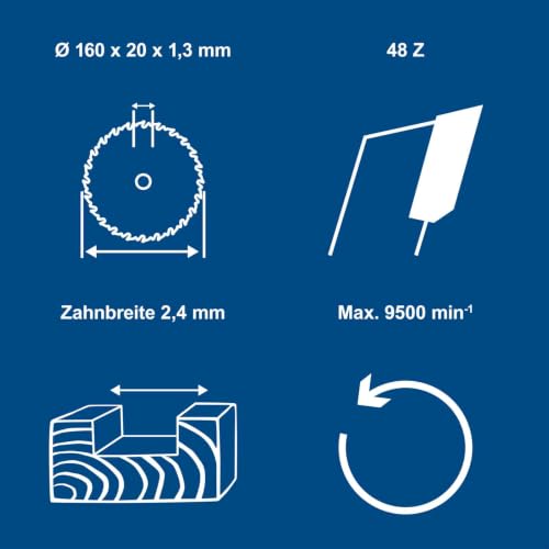 Scheppach PLANA Series lame de scie PL55 160 mm 48 dents