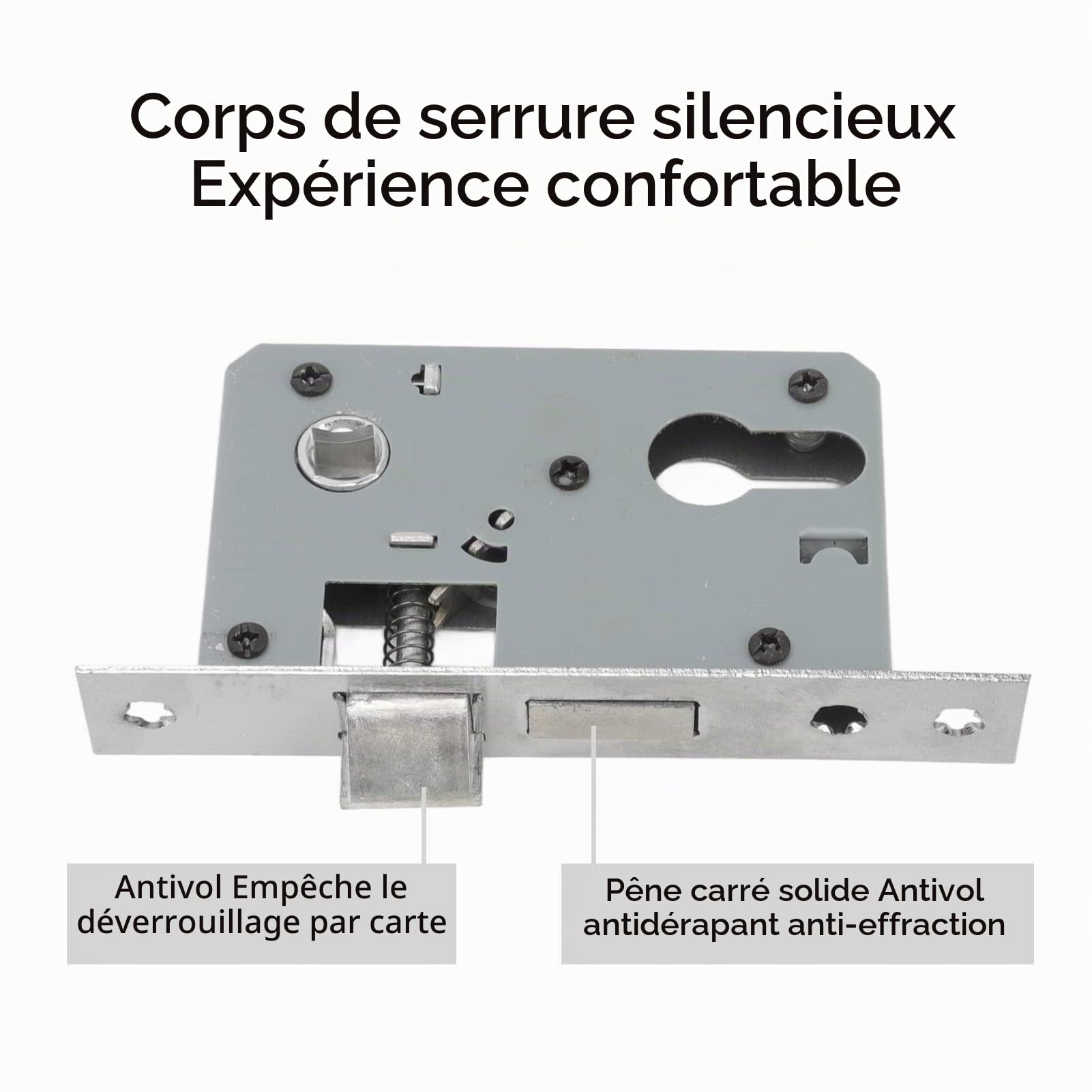 Omabeta Tools & Workshop Equipment serrure de porte noire avec clé