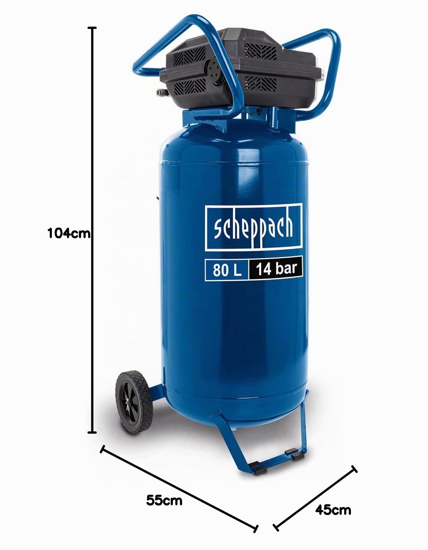 Scheppach HC Series HC85V compresseur vertical 80 L, 14 bar sans huile