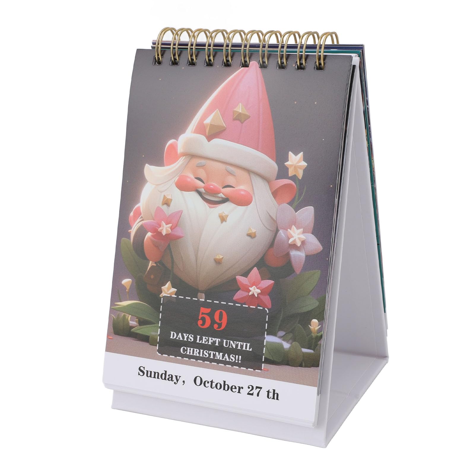 Omabeta Home Décor & Bathroom Décor calendrier de Noël 2024, 100 jours, papier