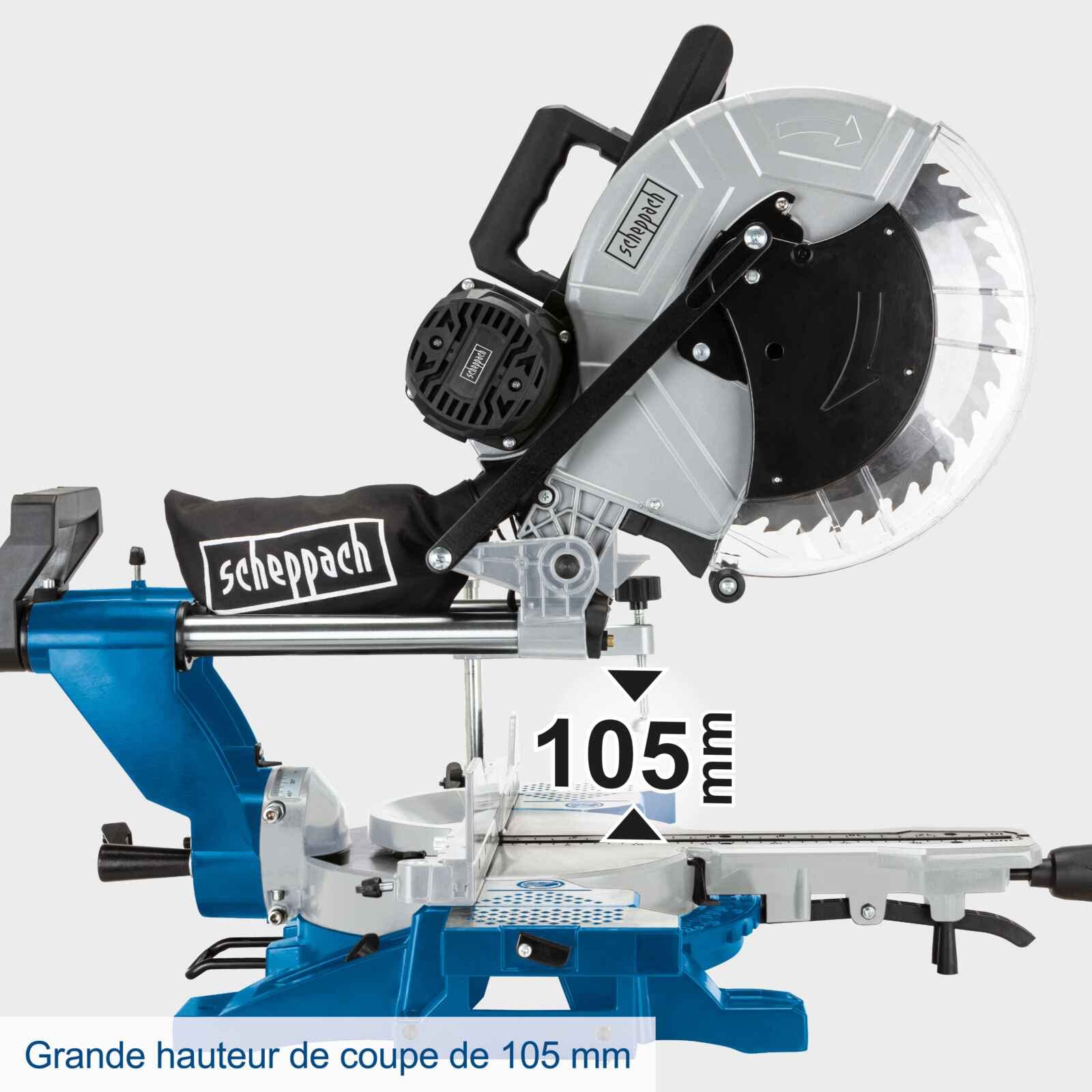 Scheppach HM Series HM140L scie à onglet radiale 2000 W Ø305 mm laser