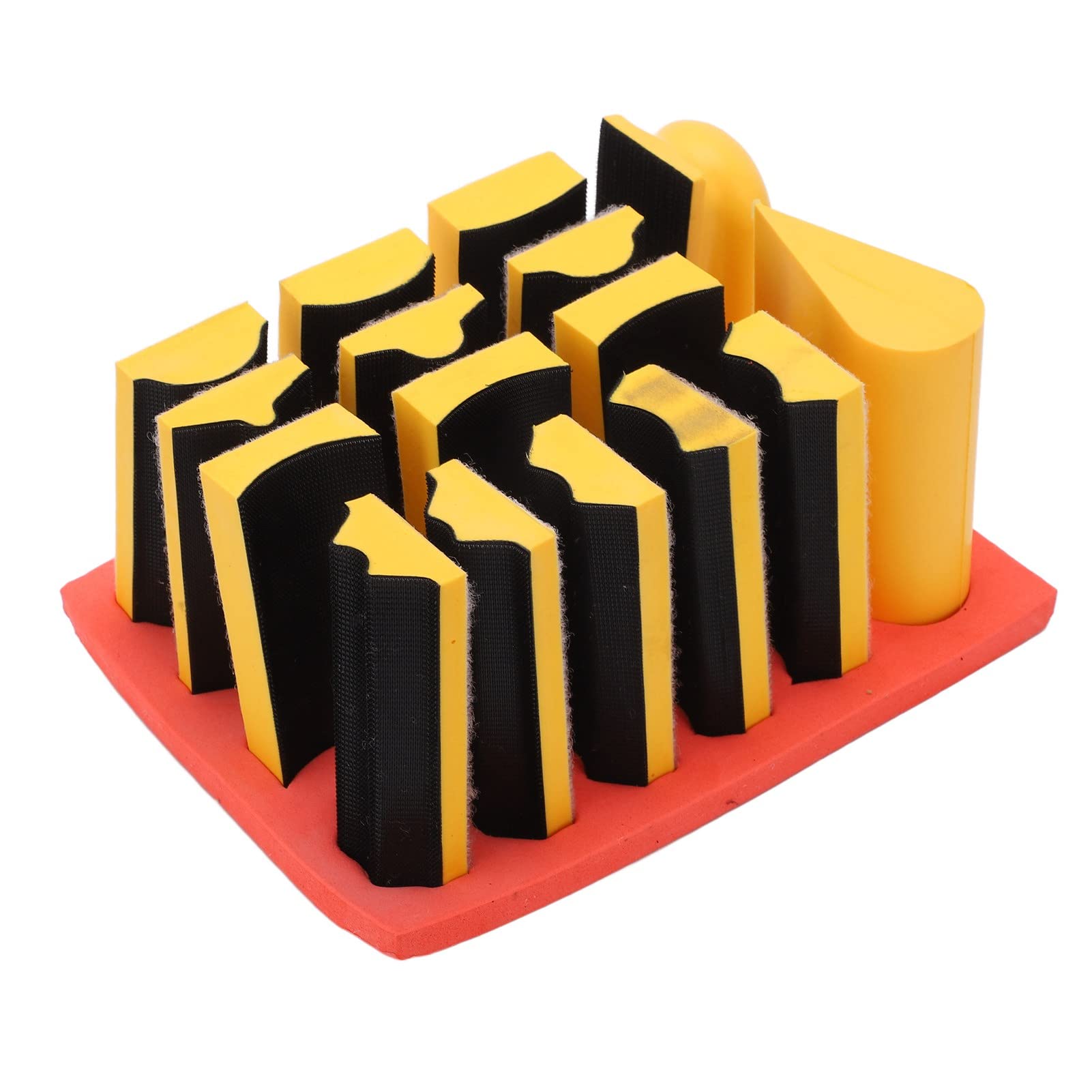 Omabeta Tools & Workshop Equipment blocs de ponçage auto-adhésifs, lot de 16, formes variées