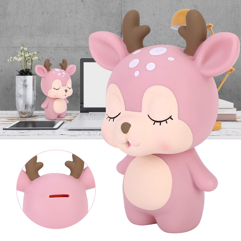 Omabeta Home Décor & Bathroom Décor Tirelire cerf rose en plastique
