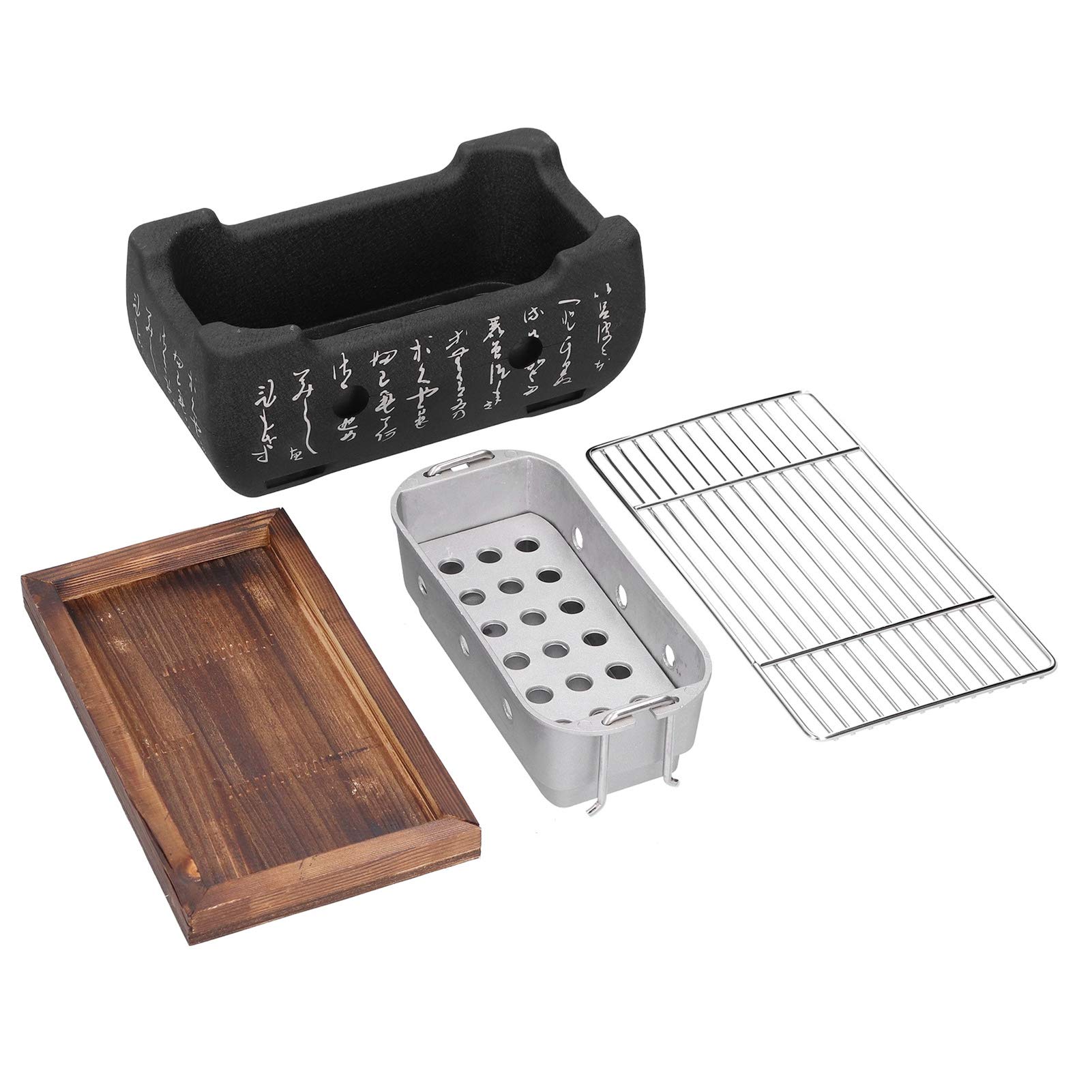Omabeta Kitchen Appliances barbecue japonais portable au charbon, 13,5 cm, aluminium