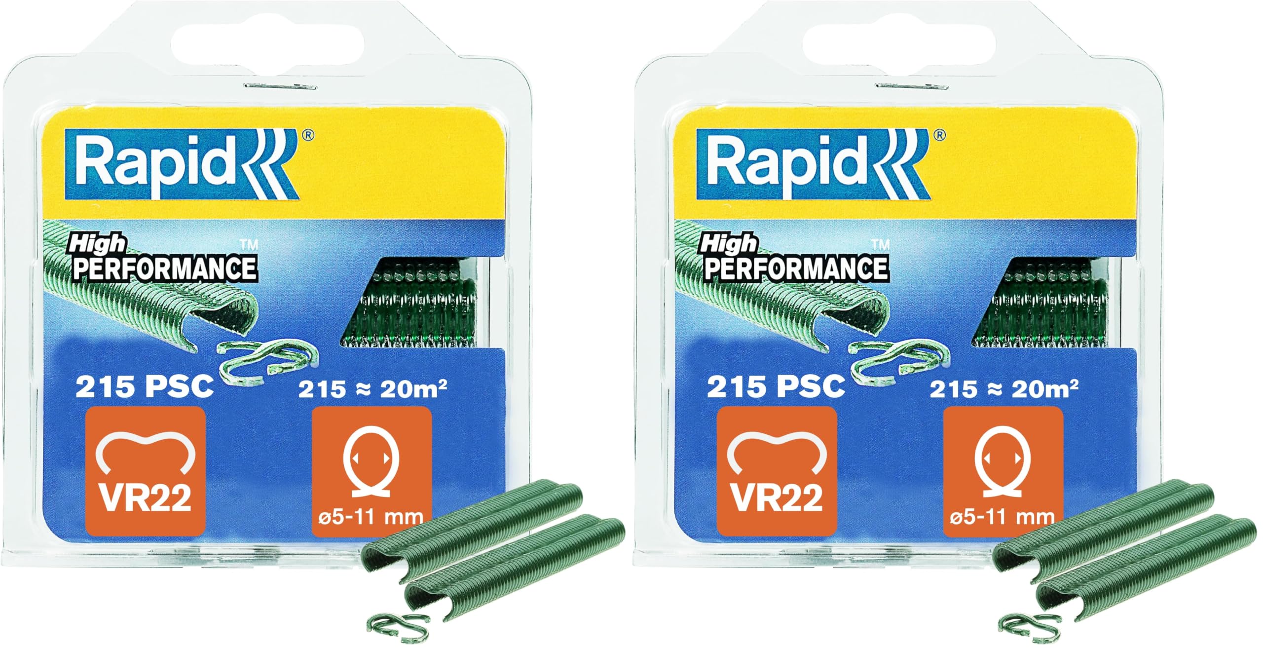 Rapid’os 16 Jardin Rapid VR22 agrafes à grillage vertes 215 pièces galvanisées
