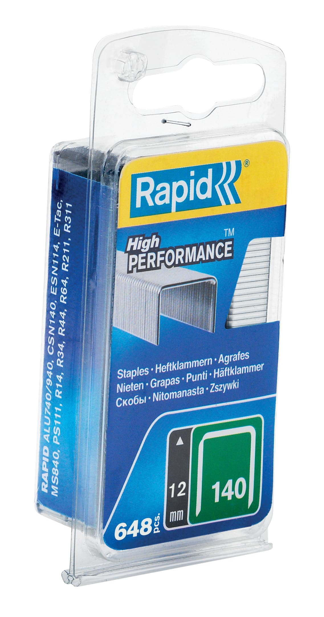 Rapid Agrafage 40109516 agrafes n°140 12 mm galvanisées, 648 pièces
