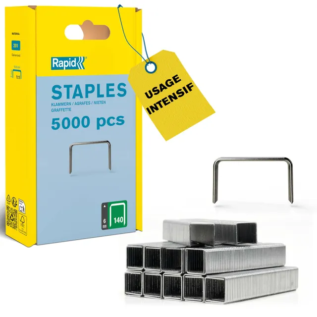 Rapid’os 16 Agrafage 40303088 agrafes n°140 6 mm 5000 galvanisées