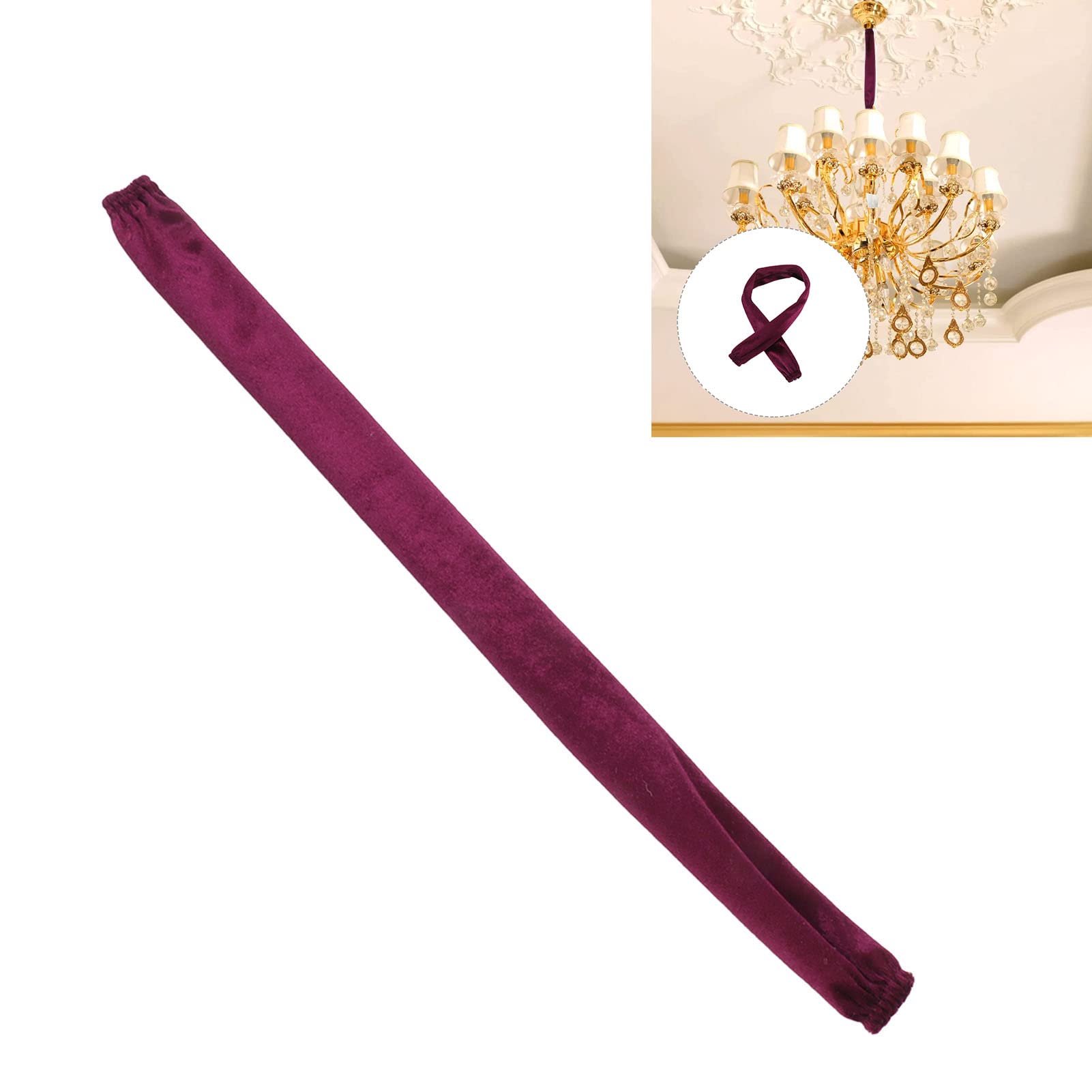 Omabeta Flashlights & Lighting cache-chaîne de lustre 60 cm beige à fermeture éclair