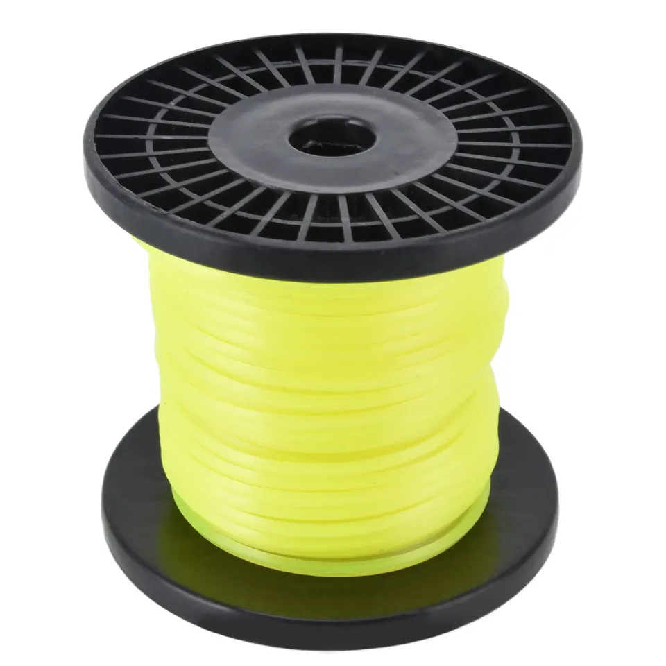 Omabeta Garden Machinery & Agricultural Equipment fil de débroussailleuse carré 3 mm, 30 m jaune en nylon