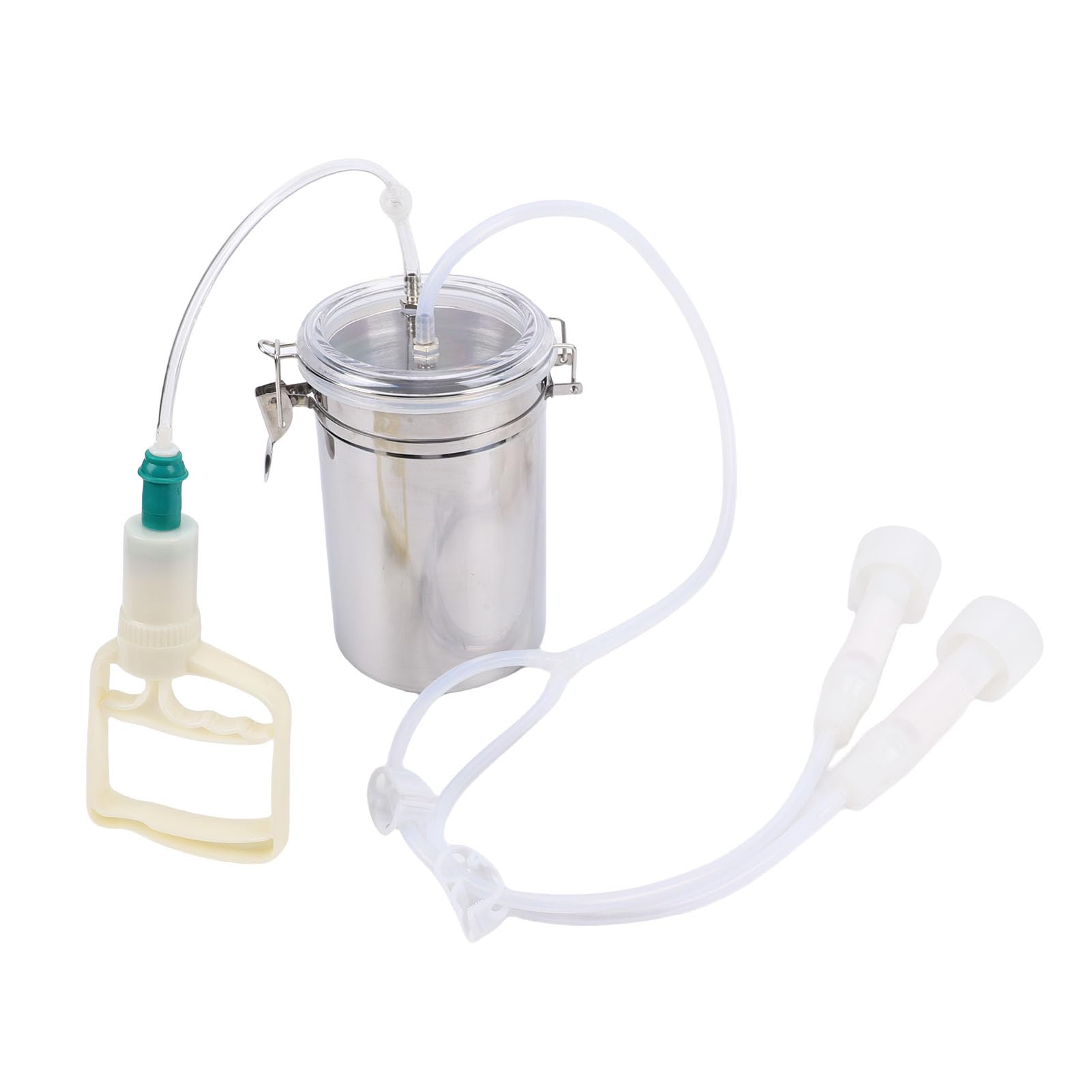Omabeta Garden Machinery & Agricultural Equipment machine à traire manuelle 2000 ml, bouteille inox