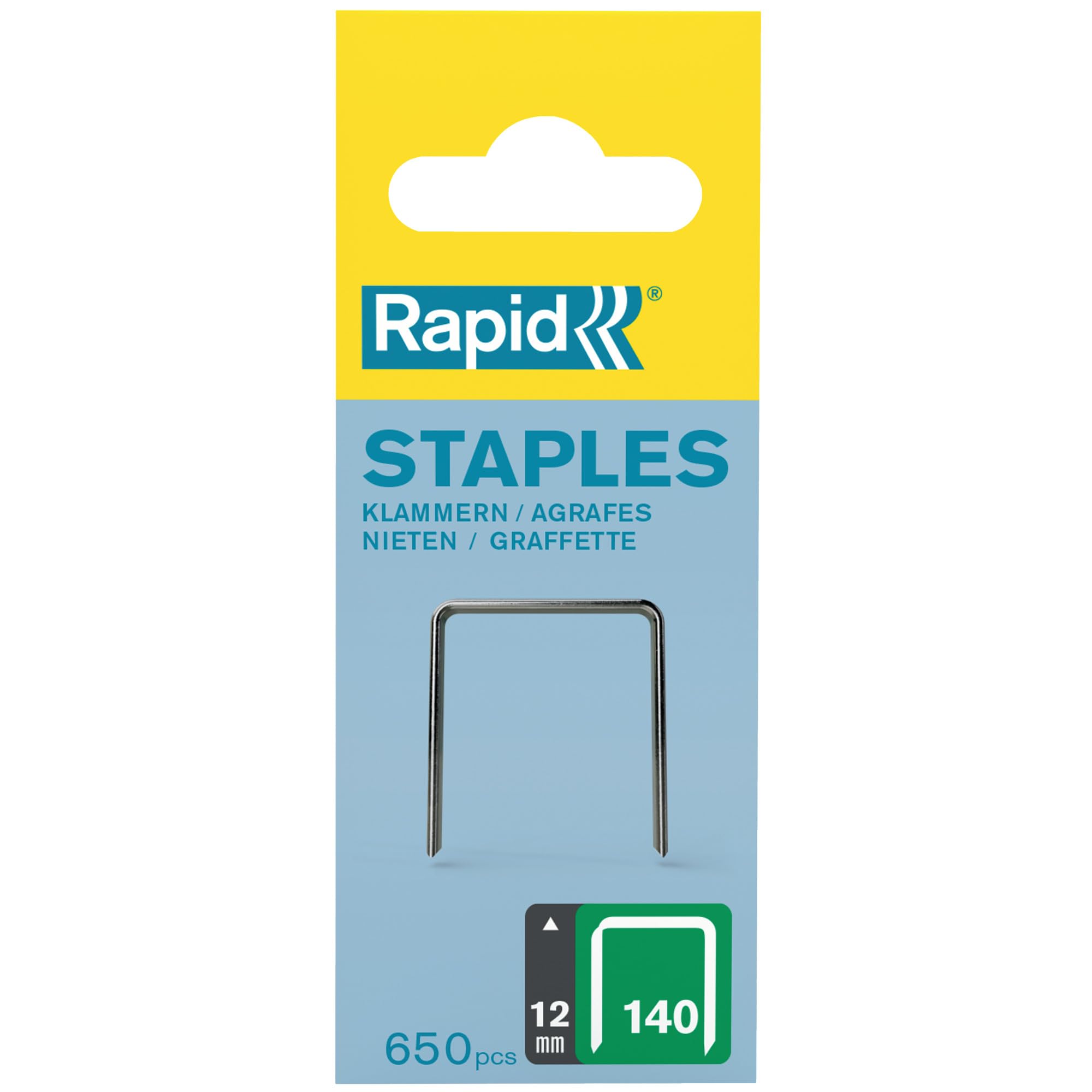 Rapid Agrafage 40109516 agrafes n°140 12 mm galvanisées, 648 pièces