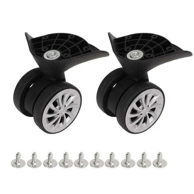 Omabeta Fashion Accessories & Umbrellas roues de valise en nylon noires, lot de 2