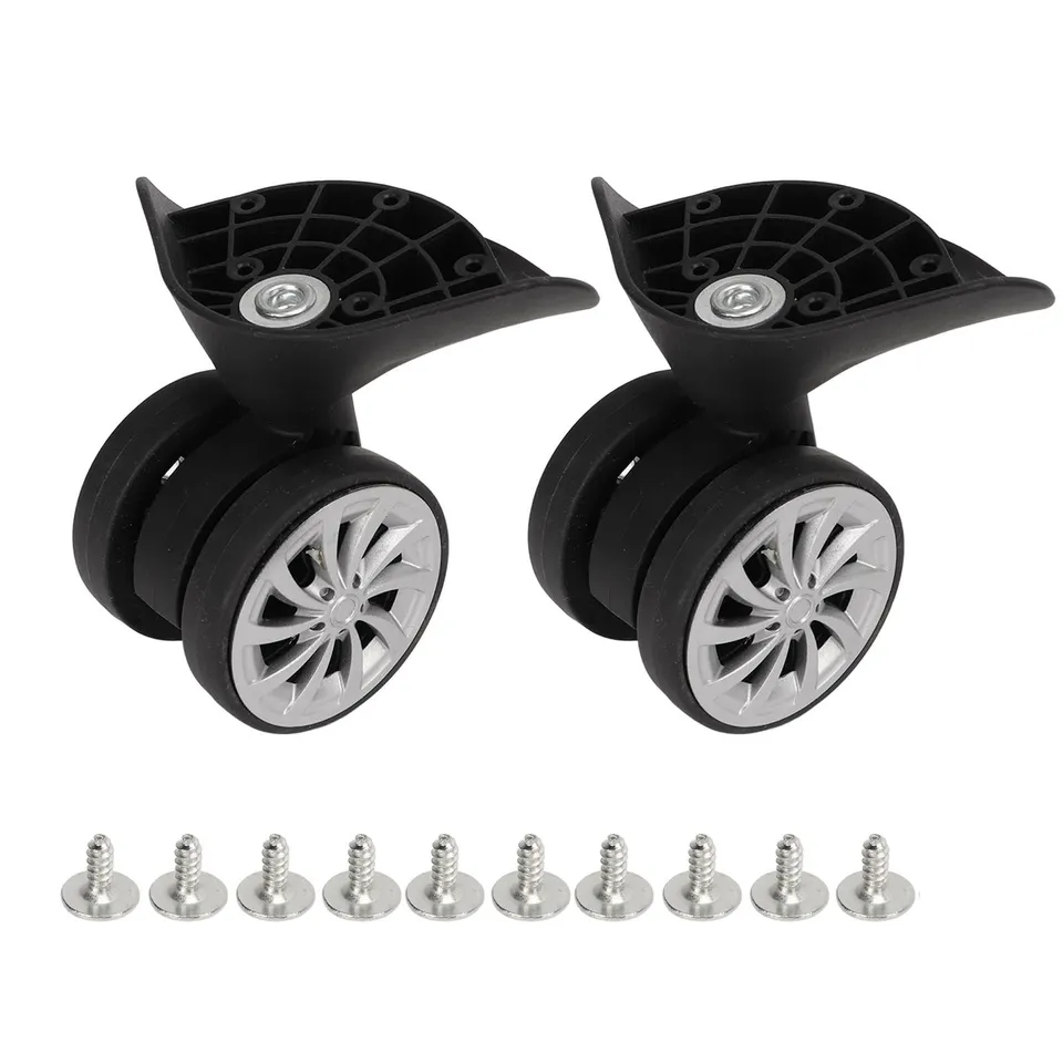 Omabeta Fashion Accessories & Umbrellas roues de valise en nylon noires, lot de 2