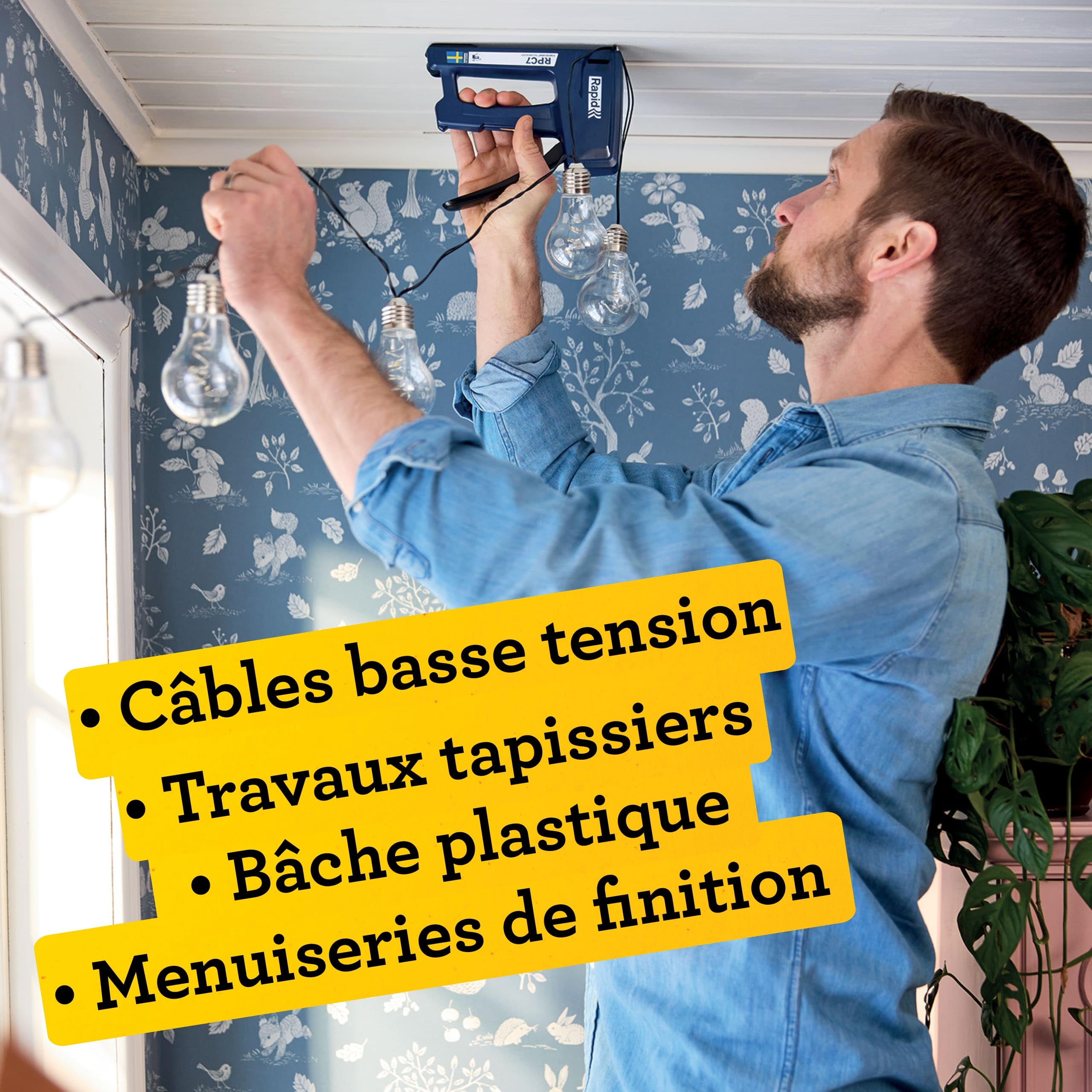 Rapid’os 16 Agrafage RPC7 agrafeuse-cloueuse murale 7-en-1