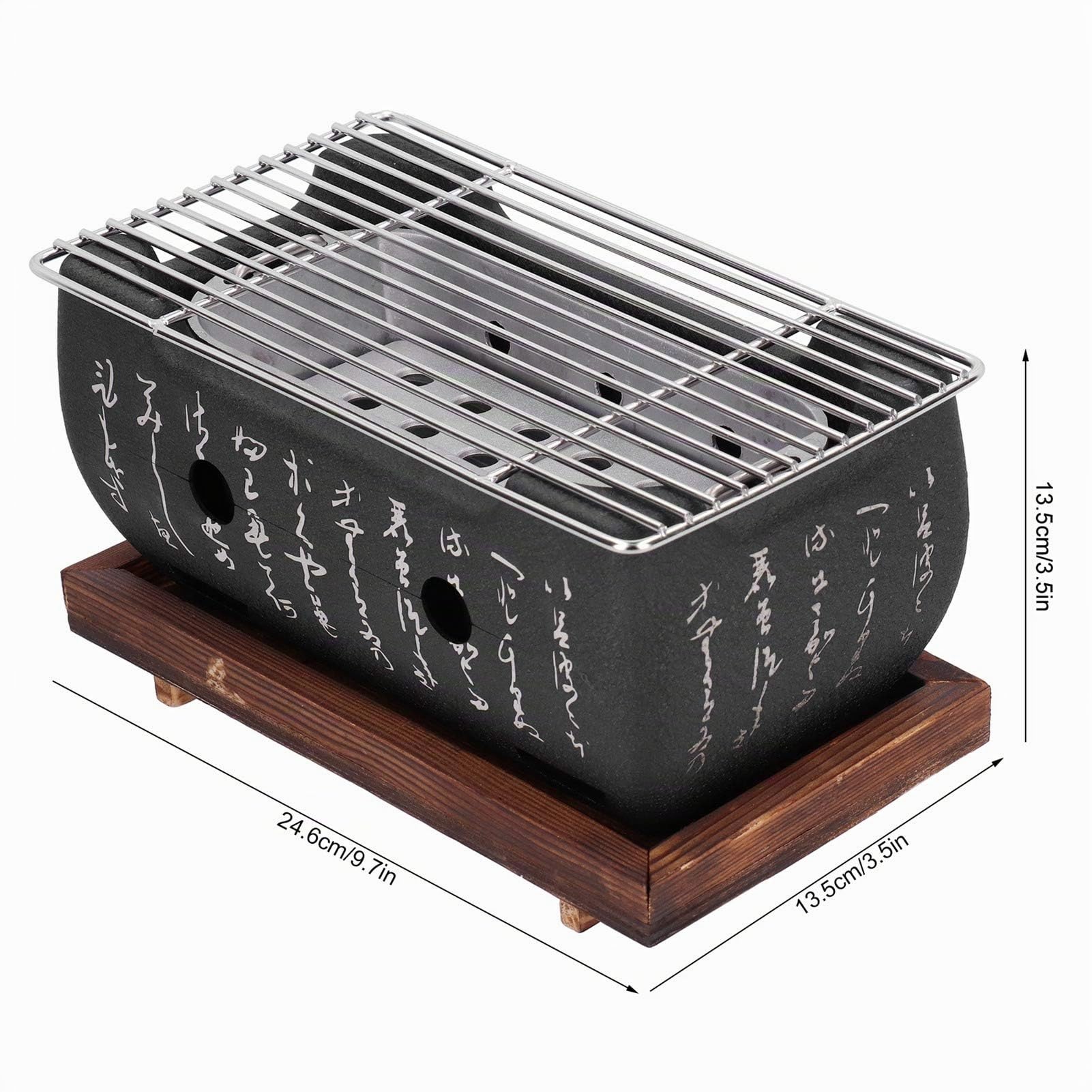Omabeta Kitchen Appliances barbecue japonais portable au charbon, 13,5 cm, aluminium