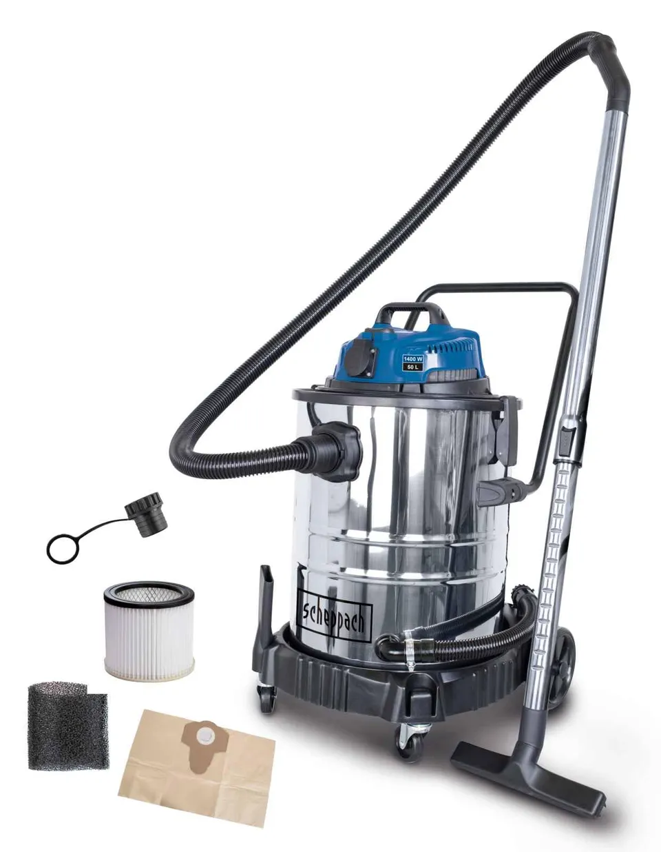 Scheppach ST Series ASP50-ES aspirateur eau et poussière 50 L inox