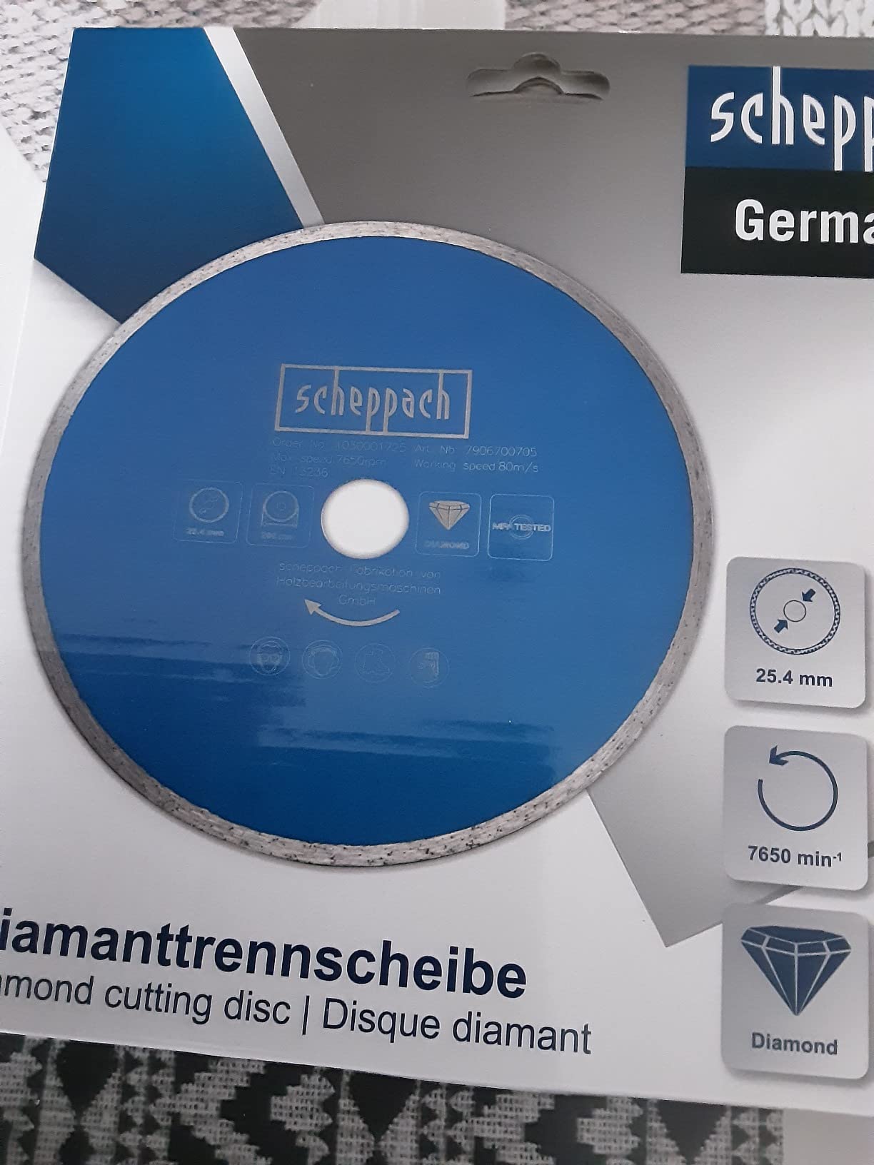 Scheppach FORSA Series 7906700705 disque diamant 200 x 25,4 mm pour FS3600