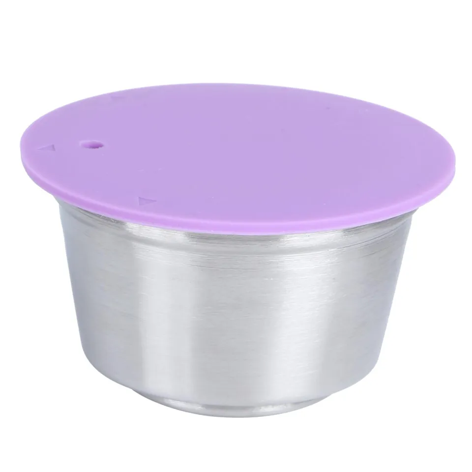 Omabeta Kitchen Appliances capsule de café réutilisable violette en acier inoxydable