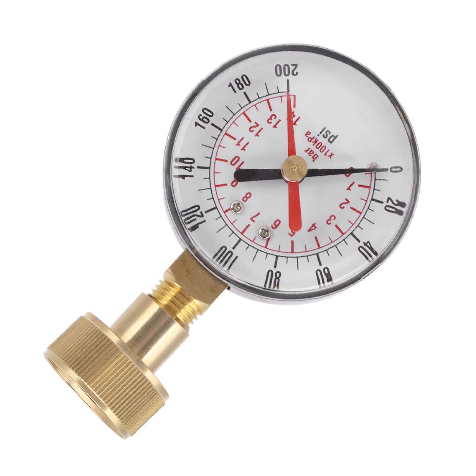 Omabeta Jauge de test de pression d'eau 0–200 psi filetage 3/4
