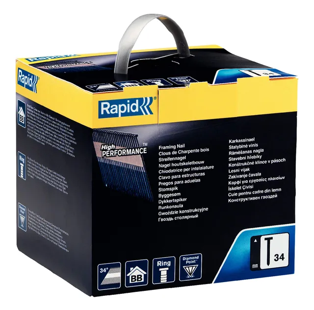 Rapid Clouage 34-D/50 mm clous inclinés 34° 3500 pièces