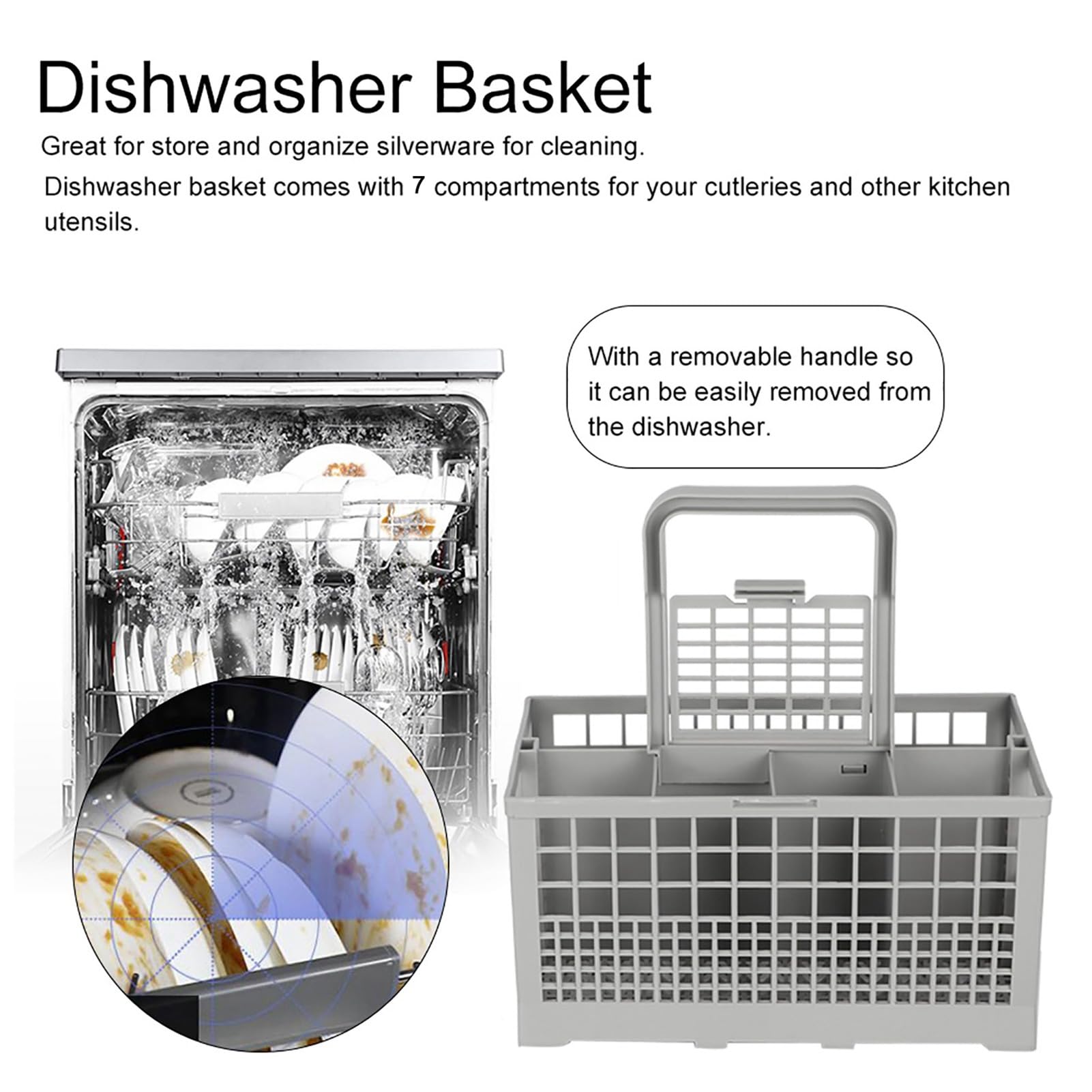 Omabeta Cleaning & Laundry Appliances panier à couverts universel pour lave-vaisselle 8 compartiments